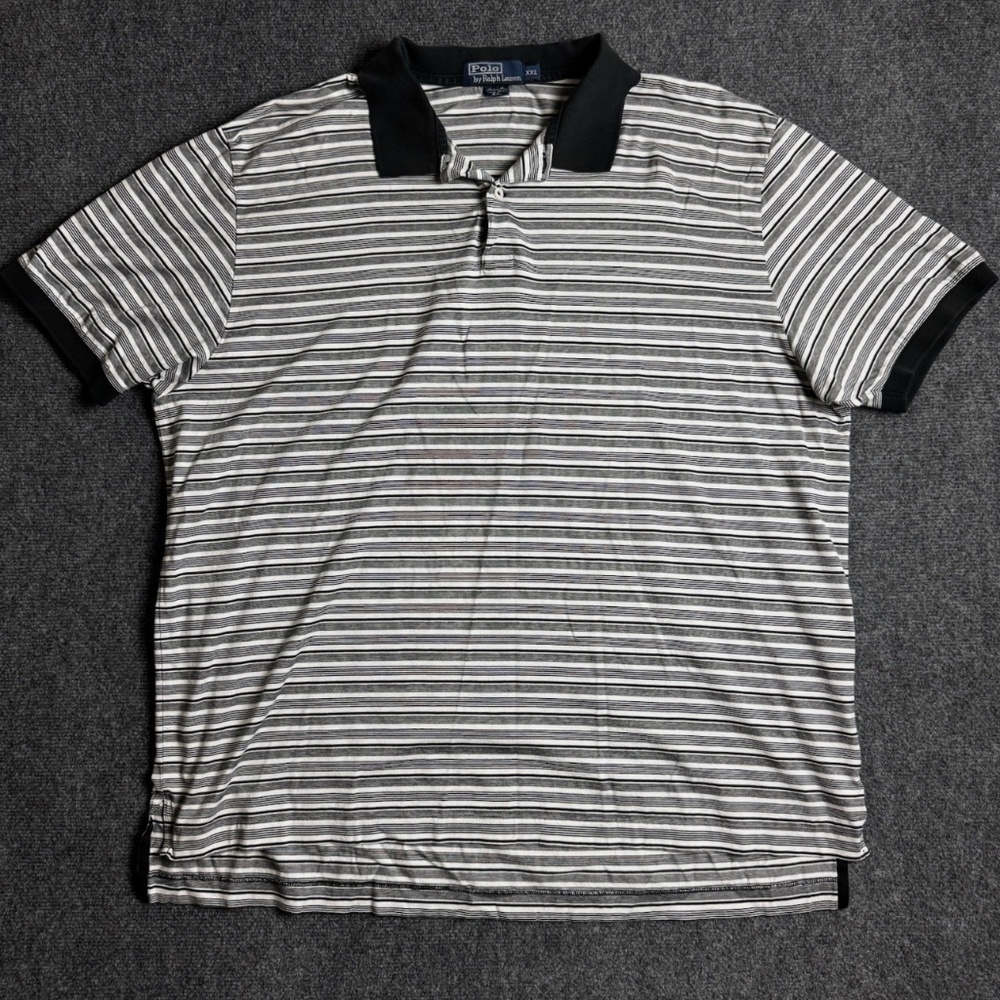 Polo Golf Ralph Lauren Shirt Men's XXL Pima Cotton Striped Preppy Short Sleeve